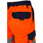 High-visibility work shorts with reflective elements, 210 g/m2, orange colour sixth view