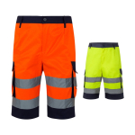 High-visibility work shorts with reflective elements, 210 g/m2, various colours