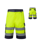 High-visibility work shorts with reflective elements, 210 g/m2, main view