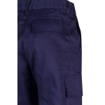 Trousers, cotton and polyester, elastic waistband, 190 g/m2, blue colour sixth view