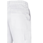 Trousers, cotton and polyester, elastic waistband, 190 g/m2, white colour sixth view