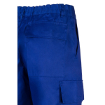 Trousers, cotton and polyester, elastic waistband, 190 g/m2, royal blue colour sixth view