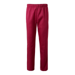 Unisex trousers, cotton, polyester, elastic waistband, 190 g/m2, burgundy colour