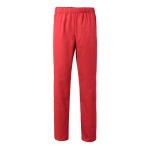 Unisex trousers, cotton, polyester, elastic waistband, 190 g/m2, red colour