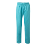 Unisex trousers, cotton, polyester, elastic waistband, 190 g/m2, turquoise colour