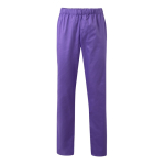 Unisex trousers, cotton, polyester, elastic waistband, 190 g/m2, lilac colour