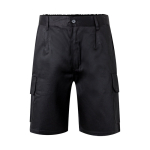 Multi-pocket twill shorts, cotton and polyester, 200 g/m2, black colour second view