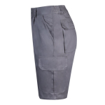 Multi-pocket twill shorts, cotton and polyester, 200 g/m2, grey colour third view