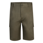 Multi-pocket twill shorts, cotton and polyester, 200 g/m2, military green colour second view