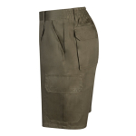 Multi-pocket twill shorts, cotton and polyester, 200 g/m2, military green colour third view