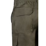 Multi-pocket twill shorts, cotton and polyester, 200 g/m2, military green colour sixth view