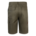 Multi-pocket twill shorts, cotton and polyester, 200 g/m2, military green colour