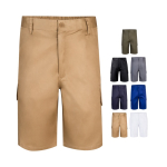 Multi-pocket twill shorts, cotton and polyester, 200 g/m2, various colours