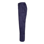 Unisex multi-pocket trousers, cotton and polyester, 200 g/m2, blue colour third view