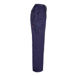 Unisex multi-pocket trousers, cotton and polyester, 200 g/m2, blue colour fourth view