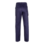 Unisex multi-pocket trousers, cotton and polyester, 200 g/m2, blue colour