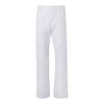 Unisex multi-pocket trousers, cotton and polyester, 200 g/m2, white colour second view