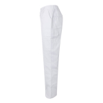 Unisex multi-pocket trousers, cotton and polyester, 200 g/m2, white colour third view