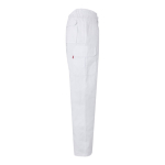 Unisex multi-pocket trousers, cotton and polyester, 200 g/m2, white colour fourth view