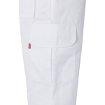 Unisex multi-pocket trousers, cotton and polyester, 200 g/m2, white colour fifth view