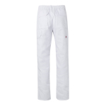 Unisex multi-pocket trousers, cotton and polyester, 200 g/m2, white colour