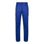 Unisex multi-pocket trousers, cotton and polyester, 200 g/m2, royal blue colour second view