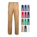 Unisex multi-pocket trousers, cotton and polyester, 200 g/m2, various colours