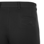 Unisex chino-style elastic trousers, cotton, elastane, 260 g/m2, black colour sixth view