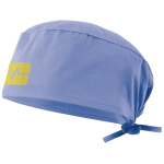 Healthcare twill cap, polyester and cotton, 190 g/m2 pastel blue colour image with logo