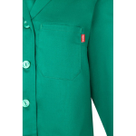 Long-sleeved work coat, polyester and cotton, 175 g/m2, green colour