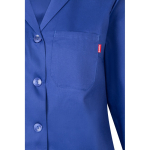 Long-sleeved work coat, polyester and cotton, 175 g/m2, royal blue colour fifth view