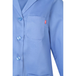 Long-sleeved work coat, polyester and cotton, 175 g/m2, pastel blue colour fifth view