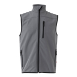 Softshell work vest with fleece lining, polyester, 280 g/m2, Velilla grey colour second view