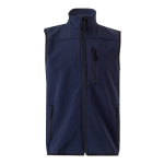 Softshell work vest with fleece lining, polyester, 280 g/m2, Velilla navy-blue colour second view