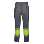 Unisex work trousers, polyester and cotton, 190 g/m2, grey colour second view