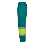 Unisex work trousers, polyester and cotton, 190 g/m2, green colour third view