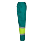 Unisex work trousers, polyester and cotton, 190 g/m2, green colour fourth view