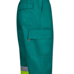 Unisex work trousers, polyester and cotton, 190 g/m2, green colour fifth view