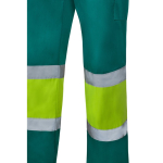 Unisex work trousers, polyester and cotton, 190 g/m2, green colour sixth view