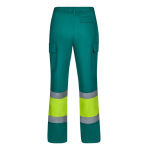 Unisex work trousers, polyester and cotton, 190 g/m2, green colour