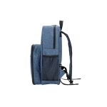 Recycled polyester picnic cooler backpack with utensils blue colour fourth view