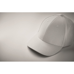 Cotton cap with adjustable steel buckle closure, 280 g/m2 white colour second photographic view