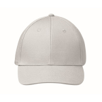 Cotton cap with adjustable steel buckle closure, 280 g/m2 white colour fourth view