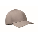 Cotton cap with adjustable steel buckle closure, 280 g/m2 grey colour