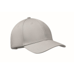 Cotton cap with adjustable steel buckle closure, 280 g/m2 silver colour