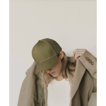 Cotton cap with adjustable steel buckle closure, 280 g/m2 military green colour second ambient view