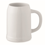 Beer stein designed for sublimation printing, 500 ml white colour