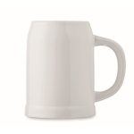 Beer stein designed for sublimation printing, 500 ml white colour fifth view