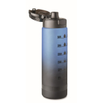 Leak-proof RPET bottle with water intake schedule, 1L blue colour second view