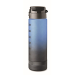 Leak-proof RPET bottle with water intake schedule, 1L blue colour eighth view